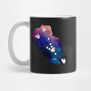 Taurus Constellation in Rose Quartz - Star Signs and Birth Stones Mug